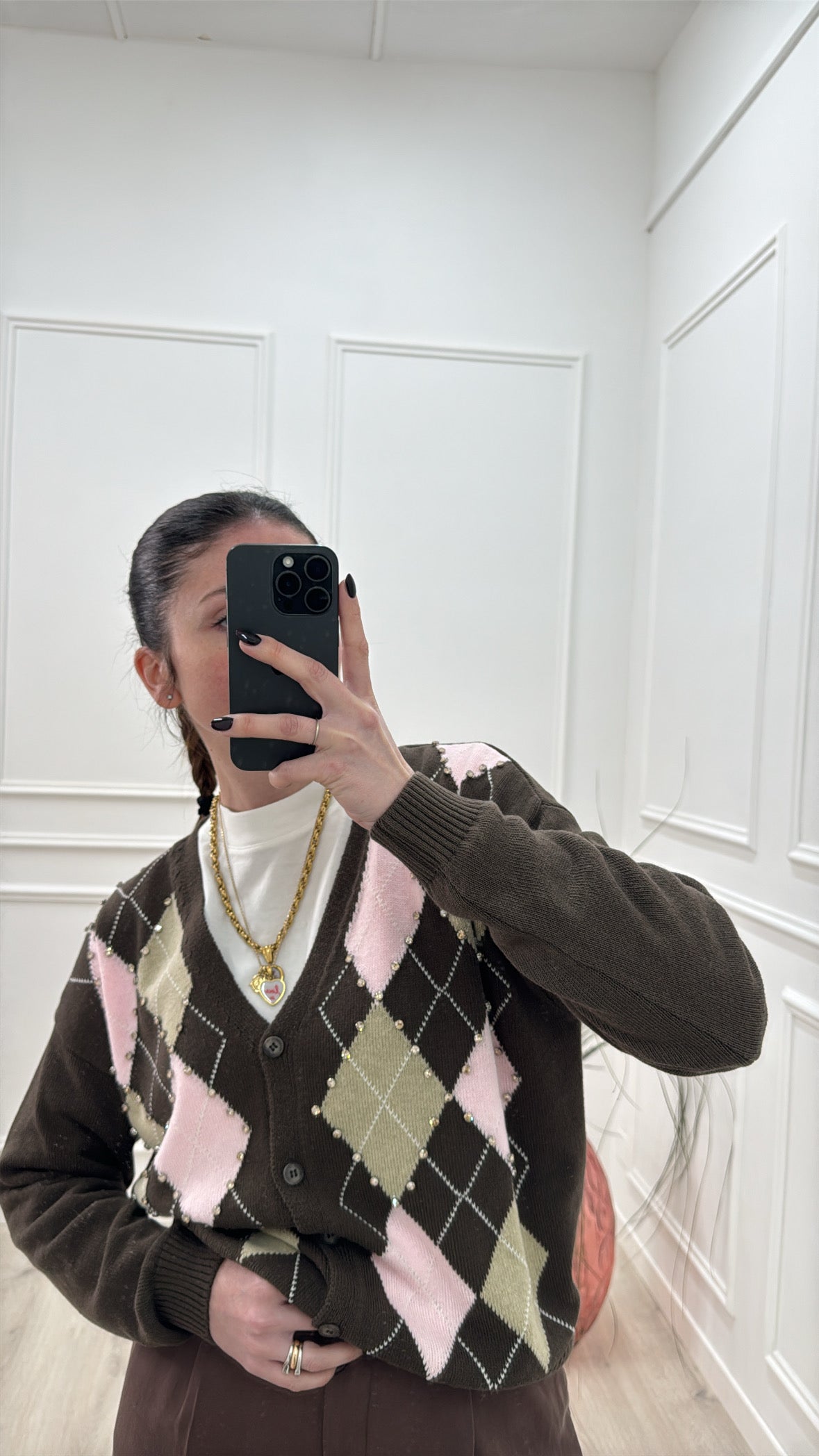 Cardigan Rombi Tensione In